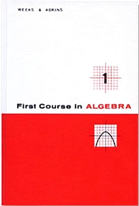 Cover of First Course in Algebra by Weeks and Adkins, published by Bates Publishing.
